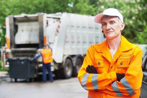 Commercial skip hire service in New Cross worksite