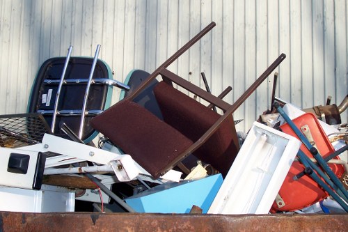 Construction site with demolition waste
